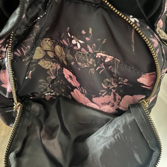 Mossimo Supply Co Pink Black Nylon 15"X12"X5" Backpack Bag - Picture 7 of 12